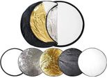 Riflettori Luminosi 5 In 1 Con Riflettori Morbidi Argento, Oro, Bianco E Nero, Rotondi, Pieghevoli E Multiportatili Per La Fotografia, 60 Cm
