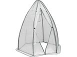 Serra Kamyra® Per Esterni - Serra Da Giardino, Serra, Propagatore - Pe&Acciaio - 140 X 140 X 180 Cm - Bianco
