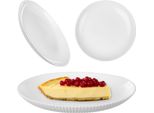 Piatto Da Dessert Kadax 19 Cm, 1 Pezzo, Piatto Da Colazione In Vetro Opalino Bianco, Piatto Per Torte, Piatto Piccolo Per Torte, Dessert E Colazione, Lavabile In Lavastoviglie (Bianco)