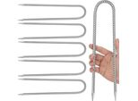 6 X Ancoraggio A Terra 30 Cm - Picchetti Ø 8 Mm - Robusti, Zincati - Picchetti Per Tenda A U - Per Terreni Duri - Campeggio - Trampolino