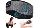 Maschera Per Il Sonno Con Cuffie E Fascia Bluetooth - Altoparlanti Stereo Hd Ultrasottili E Staccabili - Musica Wireless Per Corsa, Allenamento, Viaggi, Insonnia E Yoga (Grigio)