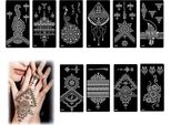 Set Di 10 Pezzi Di Stencil Per Tatuaggi All'henné - Stencil Per Tatuaggi All'henné Per Donne E Ragazze - Trucco Di Halloween