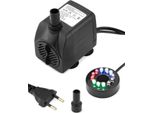Mini Pompa D'acqua 800 L/H 15 W Con Illuminazione - 4 Colori Cangianti - Pompa Per Fontane Di Acquari E Laghetti