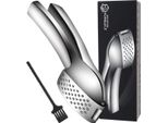 Hometeck® Pressa Per Aglio - Robusta E Durevole - Lega Di Zinco - Lavabile In Lavastoviglie - Utensile Da Cucina Pressa Per Aglio