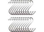 20 Ganci A S In Acciaio Inox Per La Cucina Per Appendere Pentole, Padelle E Piante, Robusti Ganci In Metallo A Forma Di S