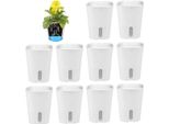 Vasi Da Fiori Autoinnaffianti - Set Di 10, Indicatore Del Livello Dell'acqua, Vaso Per Innaffiare, Vaso Per Erbe, Sistema Di Irrigazione - Per Interni Ed Esterni (125 Cm)