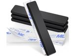 Magneti Al Neodimio Autoadesivi, Neri E Forti - 4 Pezzi - 50 X 10 X 3 Mm