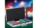 Set Da Poker Con 300 Fiches E Carte Con Anima In Metallo