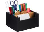 Organizer Da Scrivania In Bambù Con 5 Scomparti