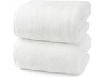 York | Asciugamano Da Bagno 70X140 Cm - Bianco - 100% Cotone - Morbido E Assorbente - Oeko-Tex