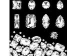 240 Strass Da Cucire - Pietre Scintillanti Con Dorso Piatto, Gemme Di Cristallo, Decorazioni - Abiti Da Cucire Con Diamanti - Abiti Da Sposa Fai Da Te.