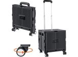 Carrello Spesa Pieghevole - Multifunzionale - Capacità Di Carico 50 Kg - Ruote Girevoli A 360° - Spazio Di Stoccaggio 101 L