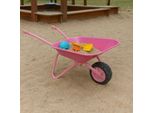Carriola In Metallo Rosa Per Bambini - Ruota In Gomma, Manici