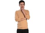 Camicia Da Uomo A Maniche Lunghe Con Scollo Rotondo. Sabbia: M