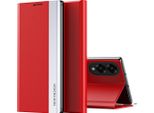 Custodia Per Samsung Galaxy S25 Edge Custodia Magnetica In Finto Cuoio Con Funzione Stand Rosso