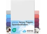 EtéRea Comfort Jersey Topper Lenzuolo Teso Bianco 180X200 - 200X200 Cm