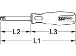 Ks Tools Berylliumplus Maniglia Quadrata 1/4""
