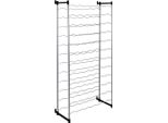 Metaltex Bardolino Flessenrek Voor 72 Flessen 59X26X124 Cm Zilver/Zwart