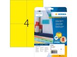 Herma Etiketten A4 Gelb 105X148Mm Papier Matt AblöSbar 80St.