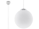 Lampada A Sospensione Ugo 30 1Xe27 15W Acciaio/Vetro 120X30X30Cm Sollux Lighting
