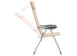 Vidaxl Sedie Da Campeggio Pieghevoli 4 Pz. Alluminio Crema
