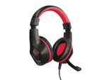 Trust Gxt 404R Rana Cuffie Con Archetto Cablato Da Gioco Nero, Rosso
