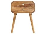 Comodino 43×30×58 Cm In Legno Massiccio Di Mango