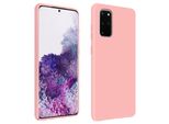 Custodia Semirigida In Silicone Per Cellulare Samsung Galaxy S20 Plus, Soft Touch - Rosa