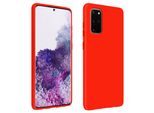 Custodia Semirigida In Silicone Per Cellulare Samsung Galaxy S20 Plus, Soft Touch - Rosso