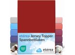 EtéRea Comfort Jersey Topper Lenzuolo Teso Ciliegia 180X200 - 200X200 Cm