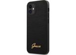 Guess Custodia Rigida Lizard Per Apple Iphone 12 Mini 5,4" Nero"
