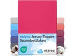EtéRea Comfort Jersey Topper Lenzuolo Teso Rosa 180X200 - 200X200 Cm