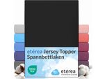 EtéRea Comfort Jersey Topper Lenzuolo Teso Nero 200X200 - 200X220 Cm
