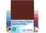 EtéRea Comfort Jersey Topper Lenzuolo Teso Bordeaux 200X200 - 200X220 Cm