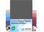 EtéRea Comfort Jersey Topper Lenzuolo Teso Antracite 200X200 - 200X220 Cm