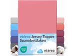 EtéRea Comfort Jersey Topper Lenzuolo Teso Rosa 180X200 - 200X200 Cm