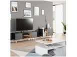 Vicco Mobile Tv Nautica, 90 X 61 Cm, Antracite/Faggio
