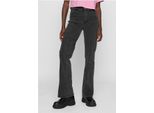 DáMské Kalhoty Urban Classics Donna Pantaloni Denim A Vita Alta E Dritti Con Spacco, Lavati In Nero - 28