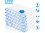 Set Di Sacchetti Sottovuoto Clanmacy - 6 Sacchetti 40X60 Cm 90% Salvaspazio, Sacchetti Riutilizzabili Per Indumenti, Sacchetti Sottovuoto Per Biancheria Da Letto E Vestiti
