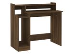 Scrivania Con Led Aspetto Rovere Marrone 97X45X90 Materiale A Base Di Legno