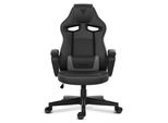 Sedia Da Gioco SENSE7 Knight - Sedia Da Ufficio Ergonomica Con Funzione Dondolo Flowtech™, Schiuma Hr, Ecopelle Hde™, Elevazione A Gas, Fino A 120 Kg, Nera