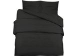 Vidaxl Set Di Biancheria Da Letto Nera 140X200 Cm In Cotone