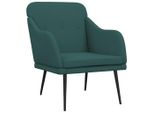 Vidaxl Poltrona Verde Scuro 63X76X80 Cm Tessuto