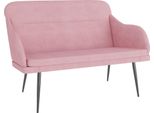 Vidaxl Panca Rosa 110X76X80 Cm In Velluto