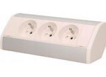 Cassetto Di Superficie Orno OR-GM-9001/W-G, Alloggiamento Angolare, 3X Cassetto, Bianco-Argento