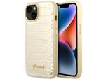 Guess Guhcp14Shgcrhd Iphone 14 / 15 / 13 6.1 ZłOty/Gold Hardcase Croco Collection
