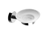 Sanela Accessori In Acciaio Inox - Distributore Di Sapone Con Supporto, Vetro Satinato/Acciaio Inox Lucido Slzd 13