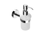 Sanela Accessori In Acciaio Inox - Distributore Di Sapone Con Supporto, Vetro Satinato/Acciaio Inox Lucido Slzd 14