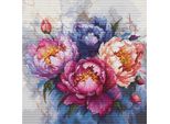 Luca-S Kit Per Ricamo A Punto Croce "Il Re Dei Fiori"", Schema Contato, 32X32Cm"