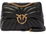 Pinko Pelle Borsa A Tracolla Borsa A Tracolla Love Puff Classic Cl Sheep Nappa Quilt Black - Antique Gold Nero